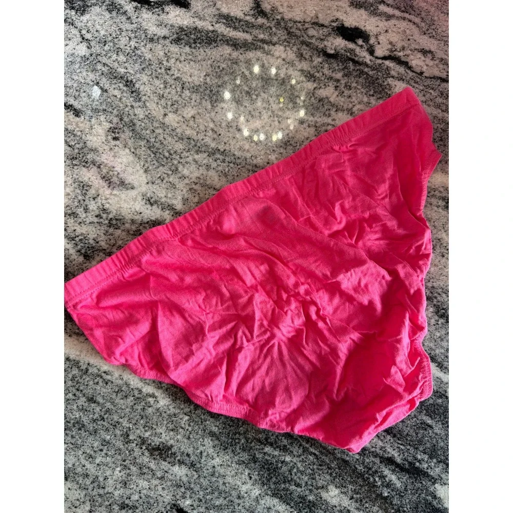 Papi Mens Pink Cotton Briefs Underwear Low Rise Contoured Pouch XL RN160138